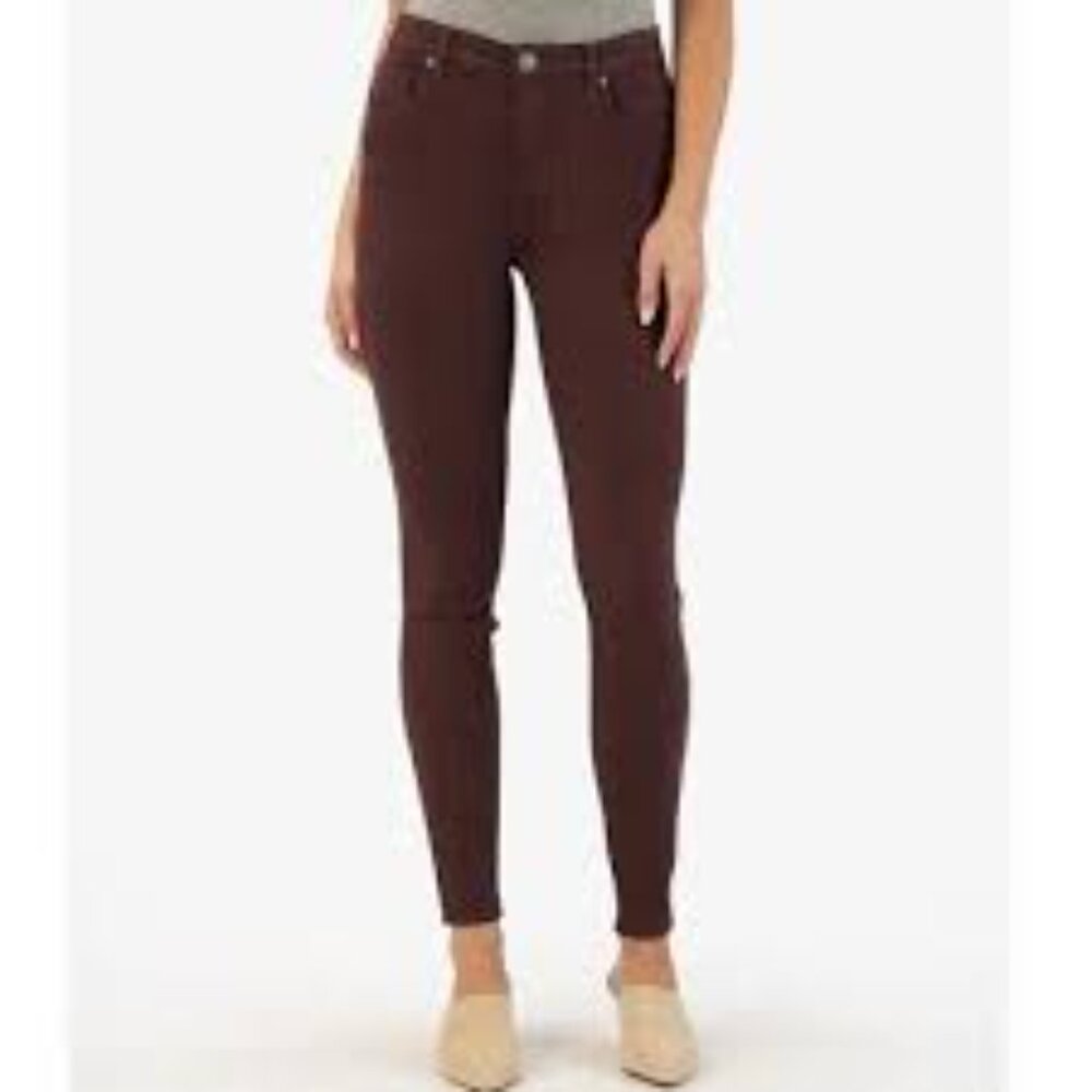 Kut from the Kloth Brown High Rise Ankle Skinny Jeans Size 8p